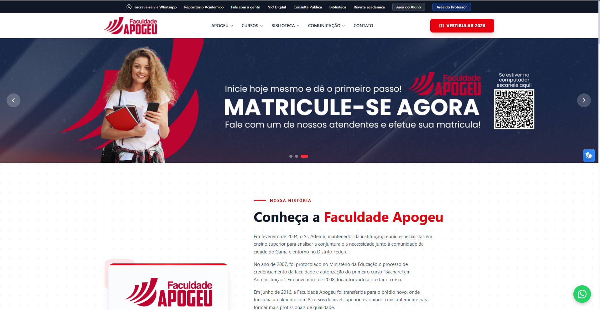 Website Faculdade Apogeu